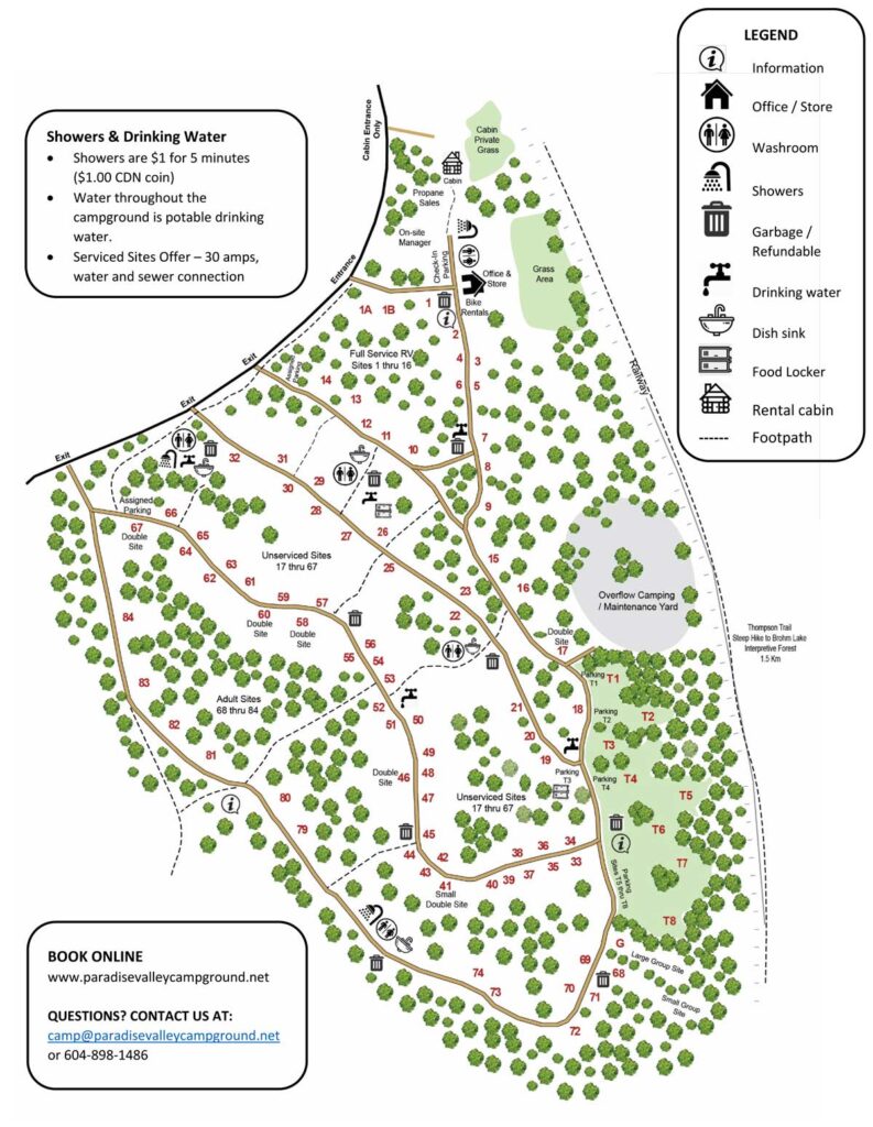 Map Paradise Valley Campground